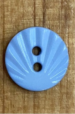 213706 Runder blauer Polyamidknopf mit Strahlen 13 mm