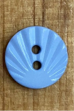 213706 Round Blue Polyamide Button with Rays 13mm