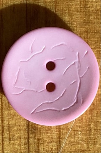 287721 Round Light Pink Polyamide Button w/ Texture 20mm