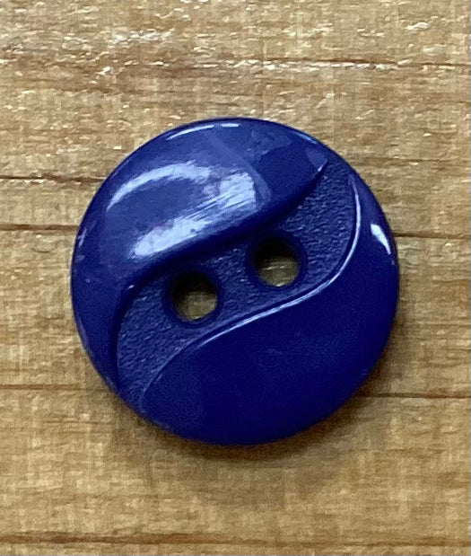 218708 Dark Royal Blue Round Polyamide Button 13mm