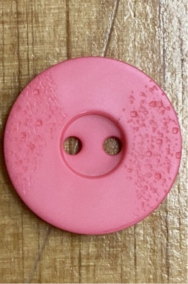 338817 Pink Round Polyamide Button with Fine Structure 23mm