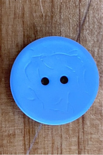 287716 Round Light Blue Polyamide Button 20mm