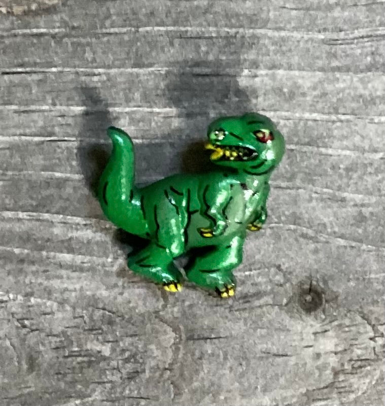 Grøn T-Rex dinosaur knap 1 tomme 300270