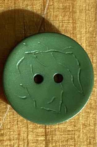 287719 Round Olive Green Polyamide Button w/ Texture 20mm