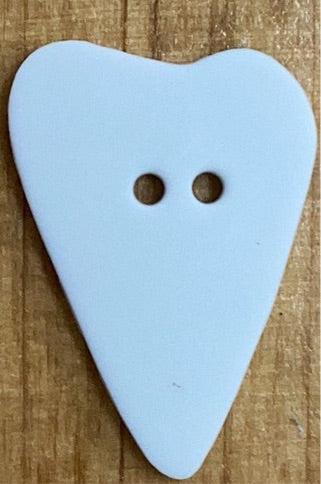 134510 Reinweißer Country-Herzknopf 1 1/8"