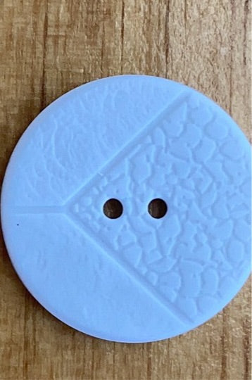 341424 White Round Polyamide Button 25mm