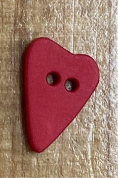 132406 Red Country Heart Button 5/8"