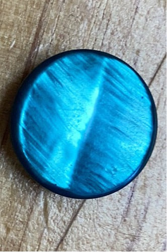 333802 Round Teal Polyamid Button with Shank 20mm