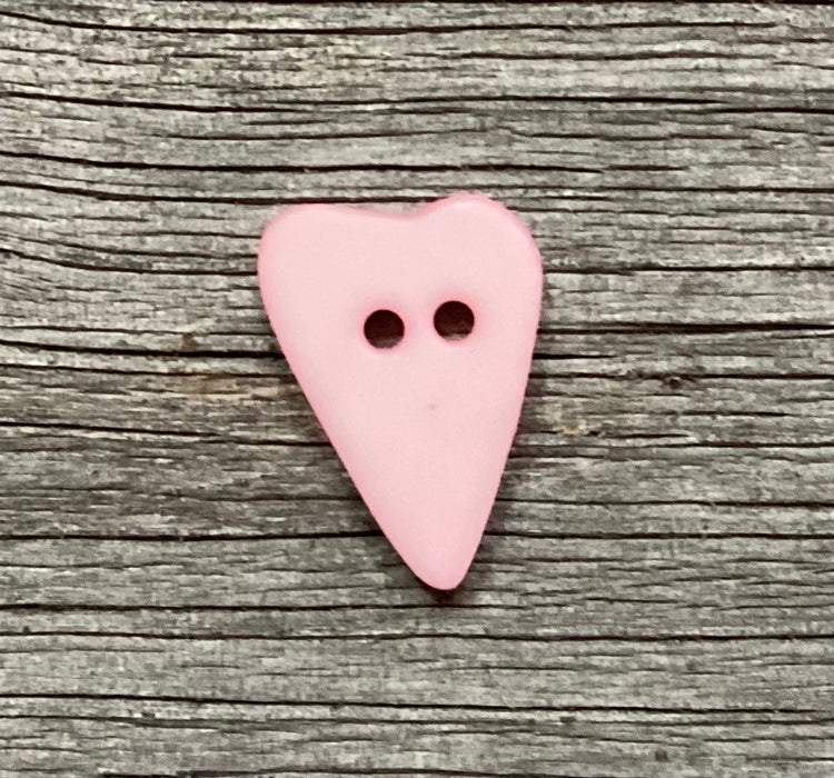 Pink Heart Button 1 Inch 653632190689