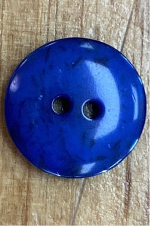 313007 Round Navy Blue Polyester Button 18mm