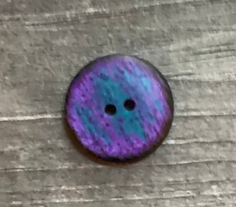Purple and Green Button 1 Inch 653632703018