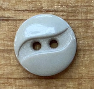 218702 Beige rund polyamid knap 13mm