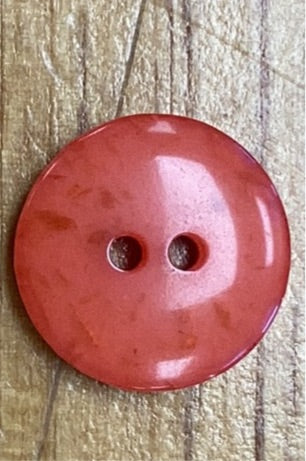 313012 Roter runder Polyesterknopf 18 mm