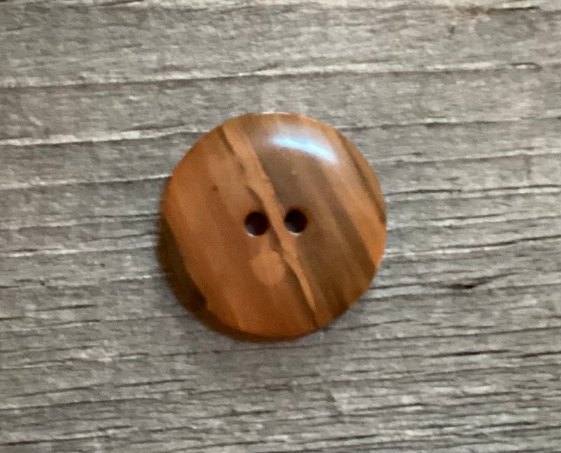 Shiny Wood Button 1 Inch 347825