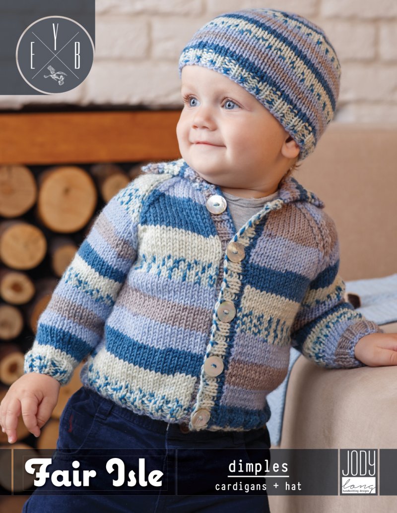 Dimples Cardigan and Hat Pattern by Jody Long