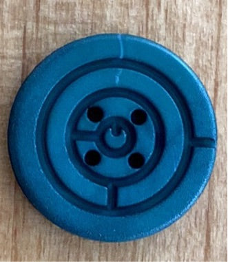 334022 Dark Green Marbled Round Polyamide Button 20mm