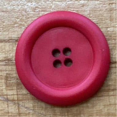 265728 Red Round Polyamide Button 20mm