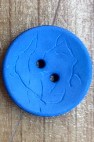 287715 Round Grey Blue Polyamide Button w/ Texture 20mm