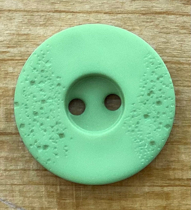338815 Light Green Round Polyamide Button 23mm