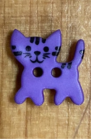 331278 Children’s Purple Cat Button 20mm