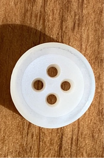310581 Round Off White Polyamide Button 18mm