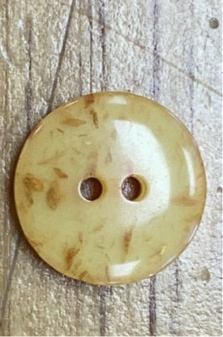 313013 Yellow Round Polyester Button 18mm