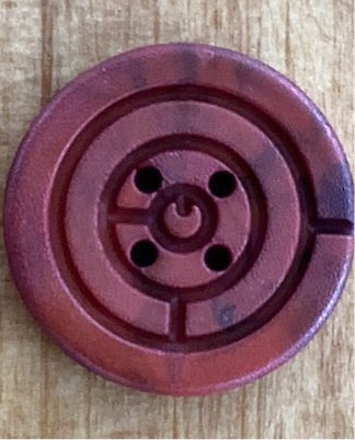 334017 Brown Marbled Polyamide Button 20mm