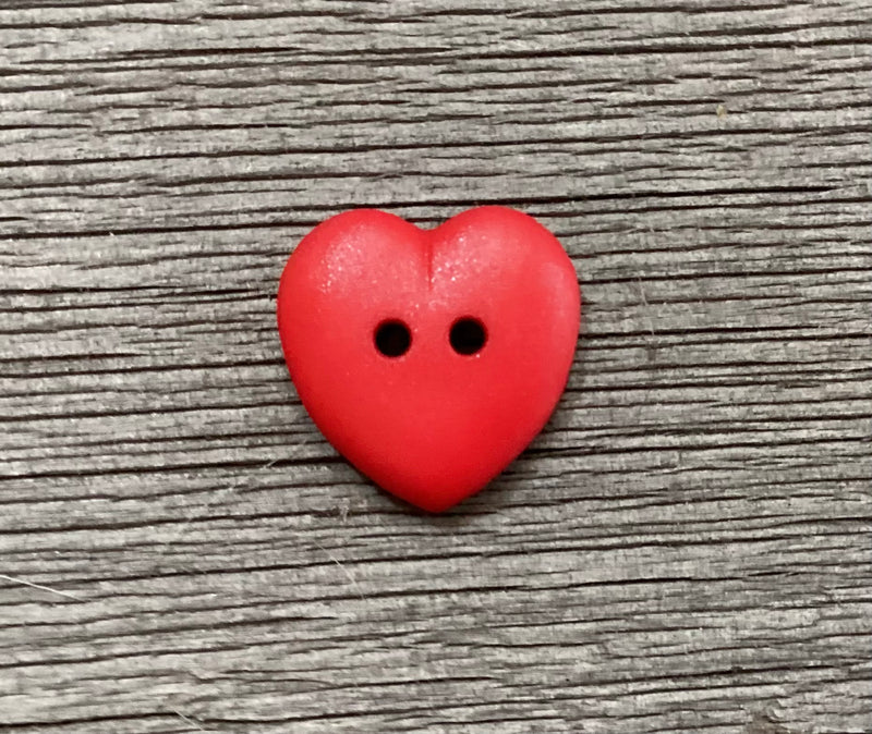 Heart button - Size: 15mm - Color: red - Art.No. 219046