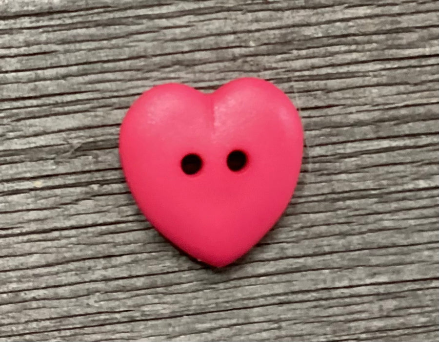 Pink Heart Button 1/2 Inch 122446