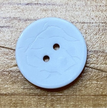 281083 Round White Textured Polyamide Button 20mm