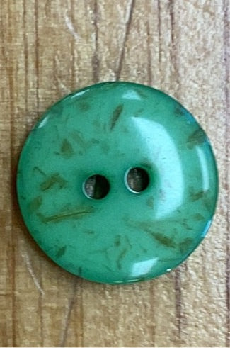 313009 Round Green Polyester Button 18mm
