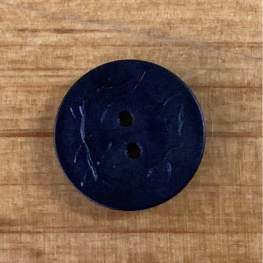 281084 Round Black Textured Polyamide Button 20mm