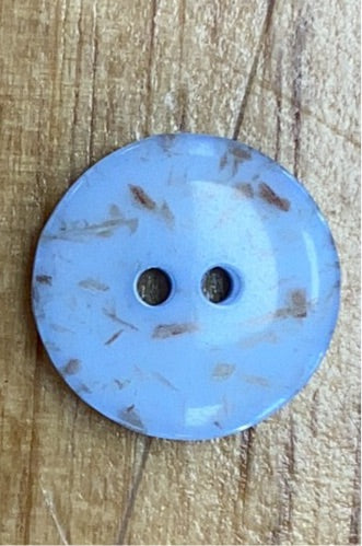 313006 Light Blue Round Polyester Button 18mm