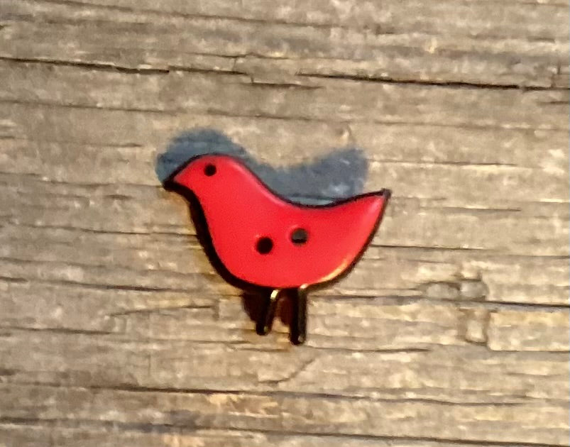Red Bird Button 3/4 Inch 311060