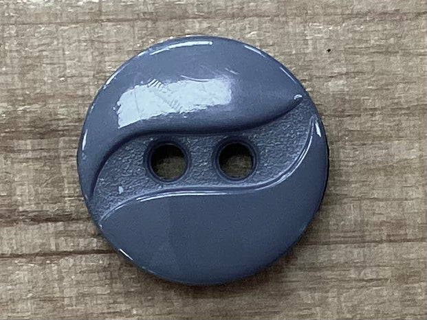 218700 Grauer runder Polyamidknopf 13 mm