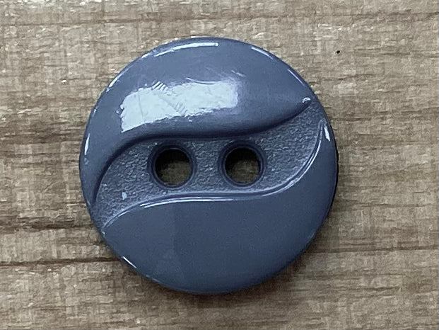 218700 Grey Round Polyamide Button 13mm