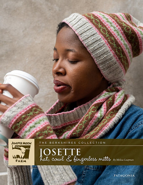 Josette Hat, Cowl, & Fingerless Mitts by Melissa Leapman Pattern
