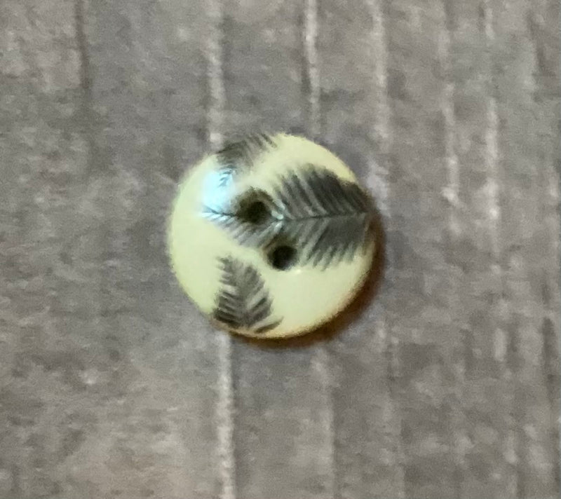 Green Fern Button 1/2 Inch 264807