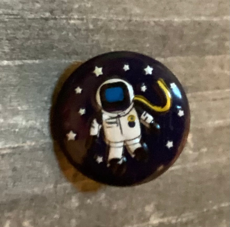Blauer Knopf mit Astronaut 1/2 Zoll 261322