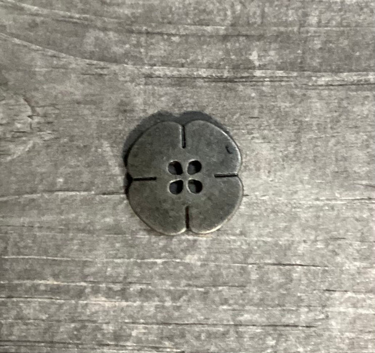 Metal Four-Leaf Clover Button 3/4 Inch 310729