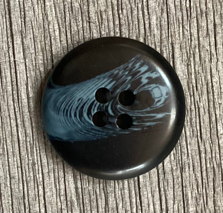 Black and Blue Button 3/4 Inch 231475